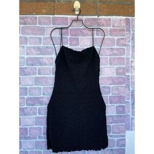 isalis textured mini black dress size medium